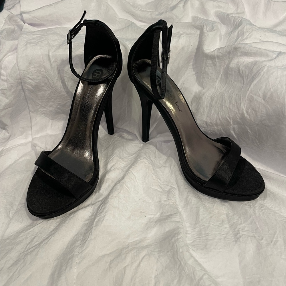 Michael Antonio Black Strappy Heels